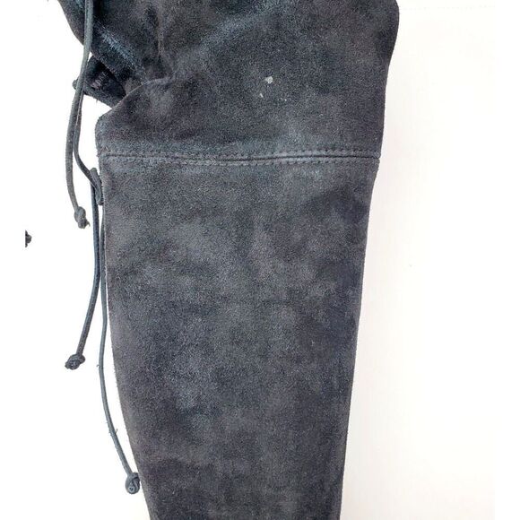 Stuart Weitzman Lowland Boots Womens 36 Black Suede Tall OTK Over the Knee - Picture 8 of 14